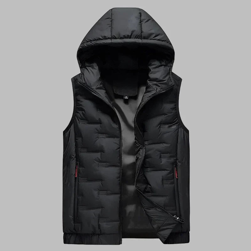 Jack Hooded Bodywarmer | Padded Ultralight Mid-Jacket Gilet with Hood for Men-2
