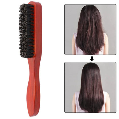 SalonSculpt - Slim Wooden Teasing Brush for DIY Hairdressing-5