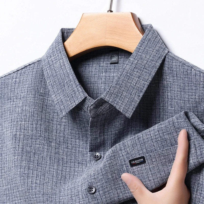 THEO | Comfortable Plaid Linen Shirt-4