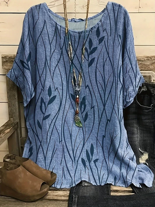  MILENA | Casual Half Sleeve Blouse for Plus Size Women-1