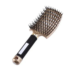 SilkyDetangle Comb - Bristle & Nylon Hairbrush for Effortless Styling-2