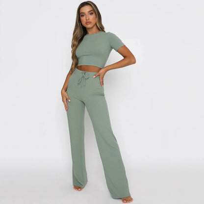 LYNETTE | Two pieced Casual Yoga Gym Set Women-4