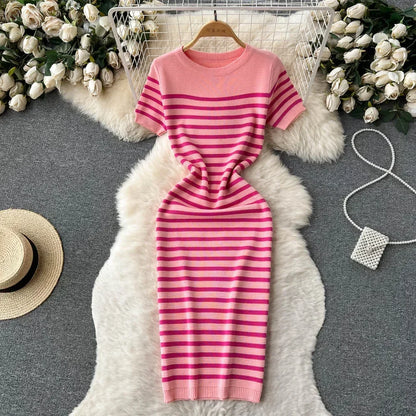  ADELINE | Striped Knit Beach Dress-6