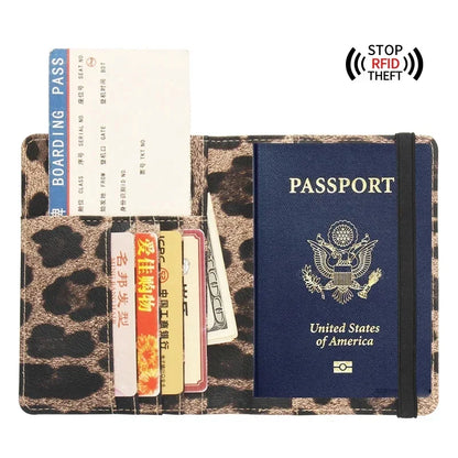 Carly | Lightweight Passport Holder with Leopard Print Travel Wallet 4
