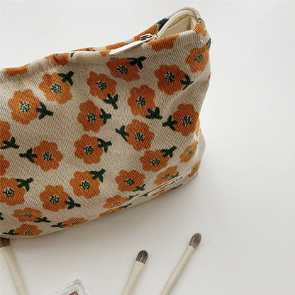 Ella | Preppy Floral Waffle Cord Cosmetic Bag 4