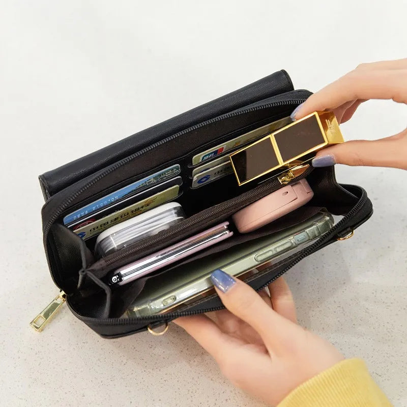 Celia | RFID-blocking Touchscreen Crossbody Passport Holder Travel Wallet 6
