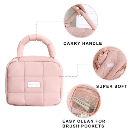 Andie | Padded, Quilted Travel Makeup Cosmetic Bag 3
