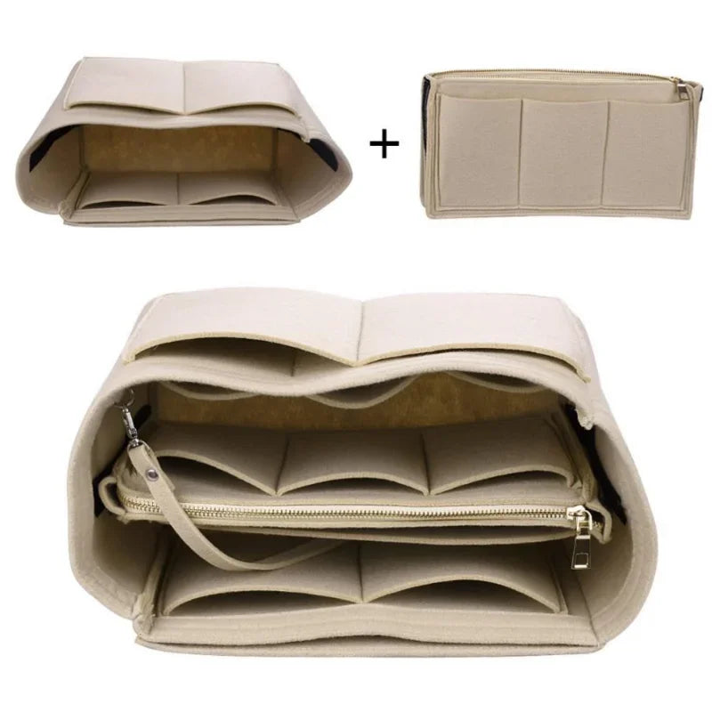 Kimber | Felt Insert Cosmetics Makeup Bag Travel Organizer 3