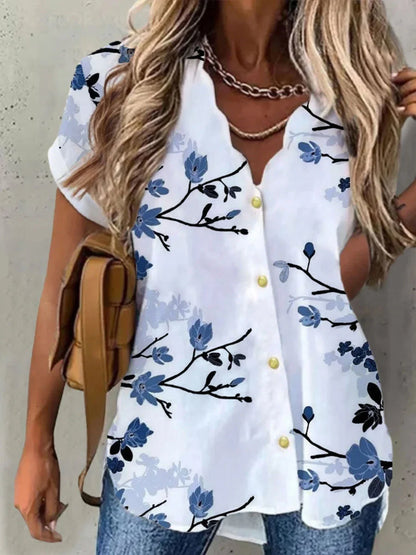  Gloria | Comfy Casual Floral Blouse-3