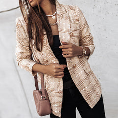 ABBEY | Stylish Checked Blazer-2