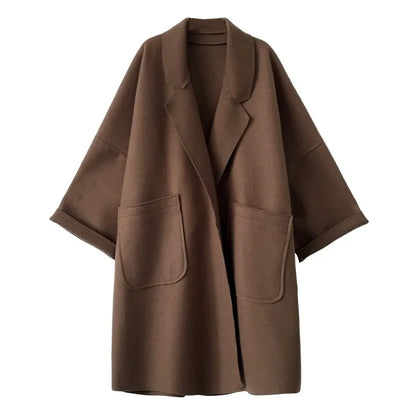 MAURA | Oversizes Woolblend Trenchcoat Jacket-1