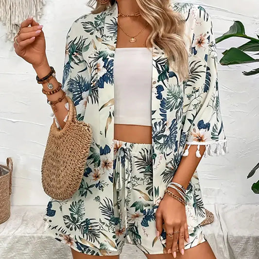  DIANELLA | Flower Printed Summer Set for Women-1