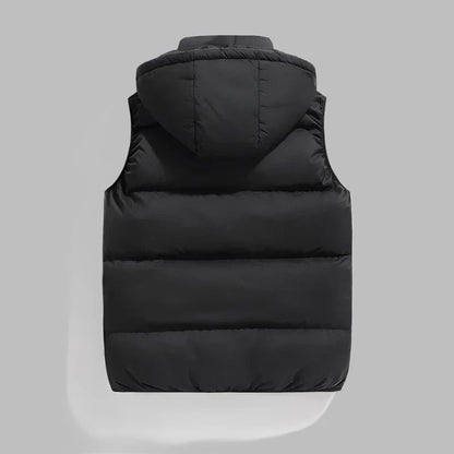 HUGO Hooded Bodywarmer | Padded Mid Jacket Gilet with Removable Hood for Men-4