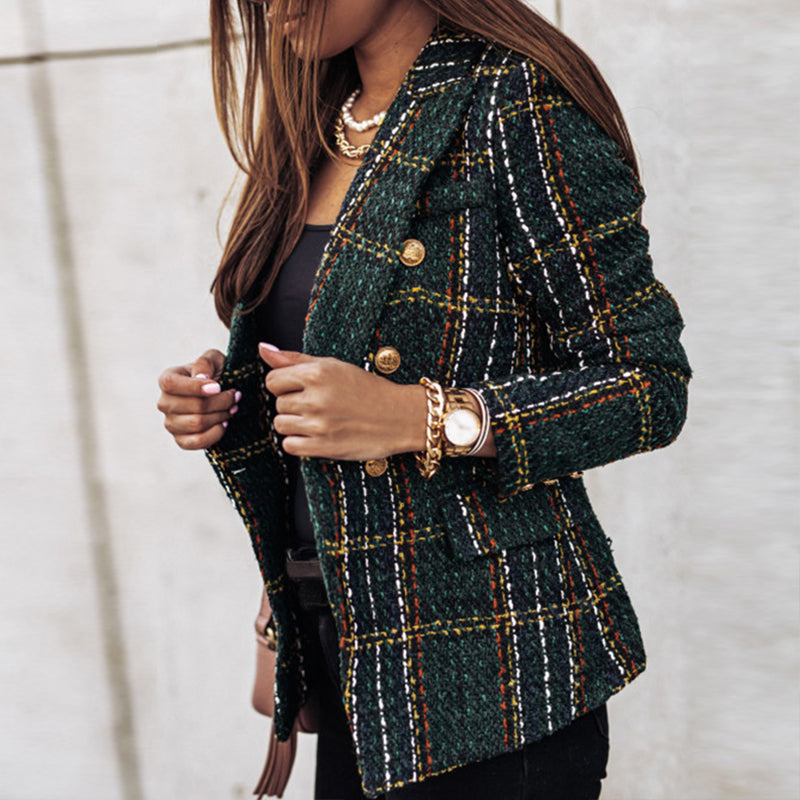 ABBEY | Stylish Checked Blazer-1