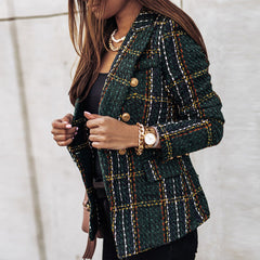 ABBEY | Stylish Checked Blazer-1