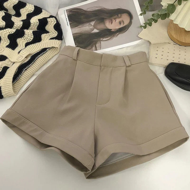 ANDREA | Elegant High Waist Shorts-5