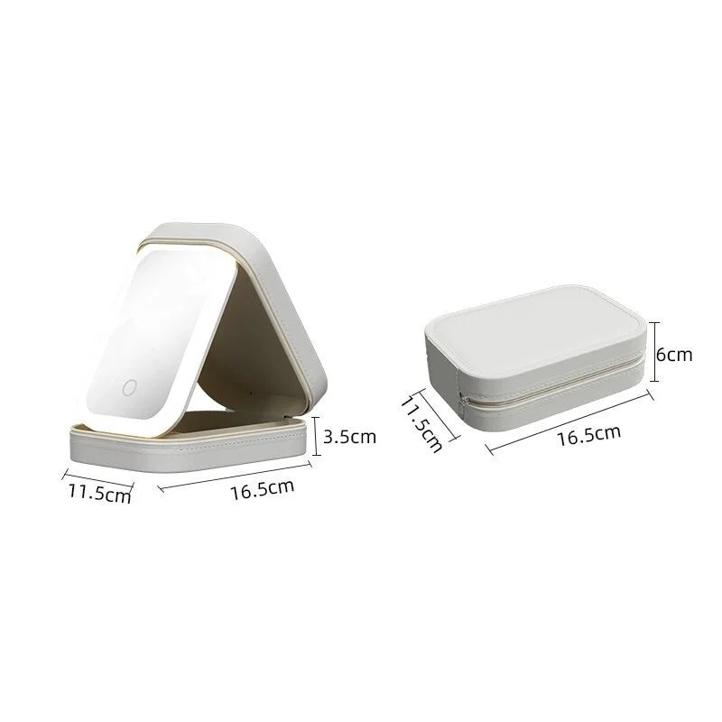 Kori | Portable LED-Lit Mirror Travel Makeup Bag 3