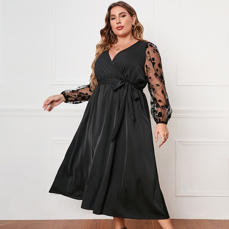  NITA | Black Dress Plus Size-2