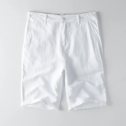  Men’s Casual Shorts – Cotton Linen Blend – Relaxed Fit – Knee Length with Pockets-4