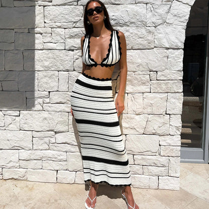 ADDISON | Knitted Beach Bohemian Two Piece Set-4