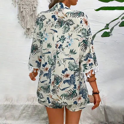  DIANELLA | Flower Printed Summer Set for Women-5