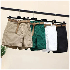 SUZY | Pure Cotton A-line Casual Shorts for Women-4