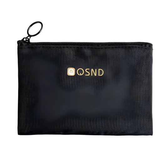 Indy | Black Mesh Travel Makeup Bag with Zipper 1