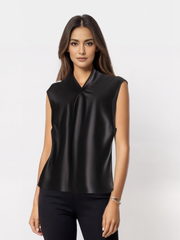  LYRA | Elegant Satin Sleeveless Blouse-2