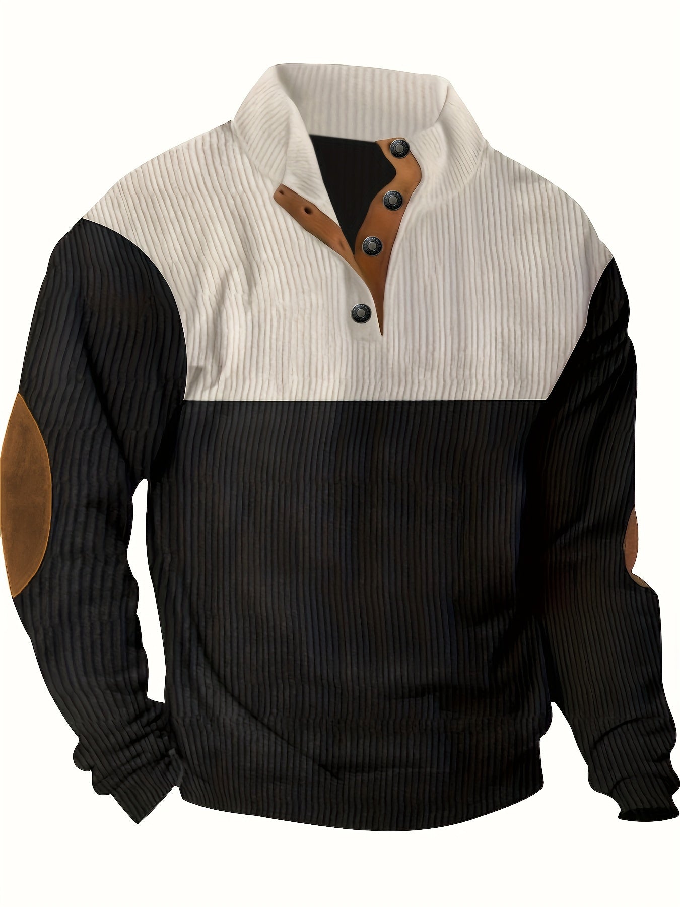 Scott | Retro Contrast Button Pullover 0