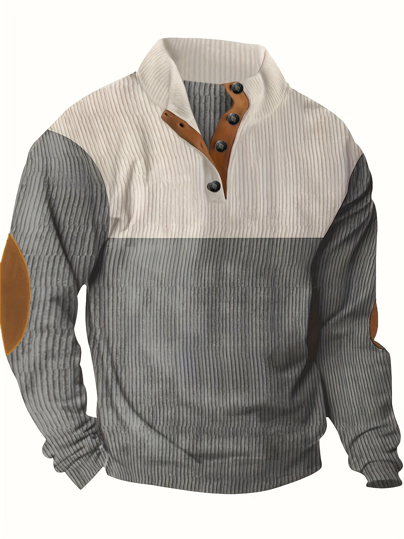 Scott | Retro Contrast Button Pullover 1