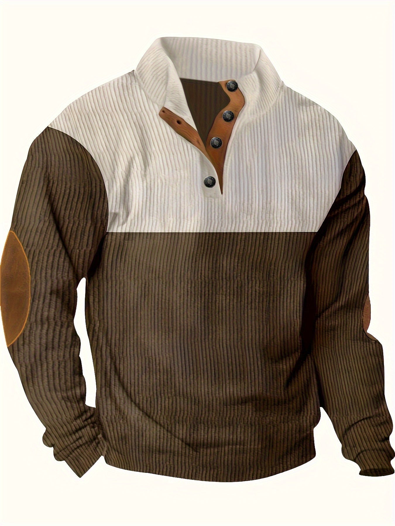 Scott | Retro Contrast Button Pullover 2