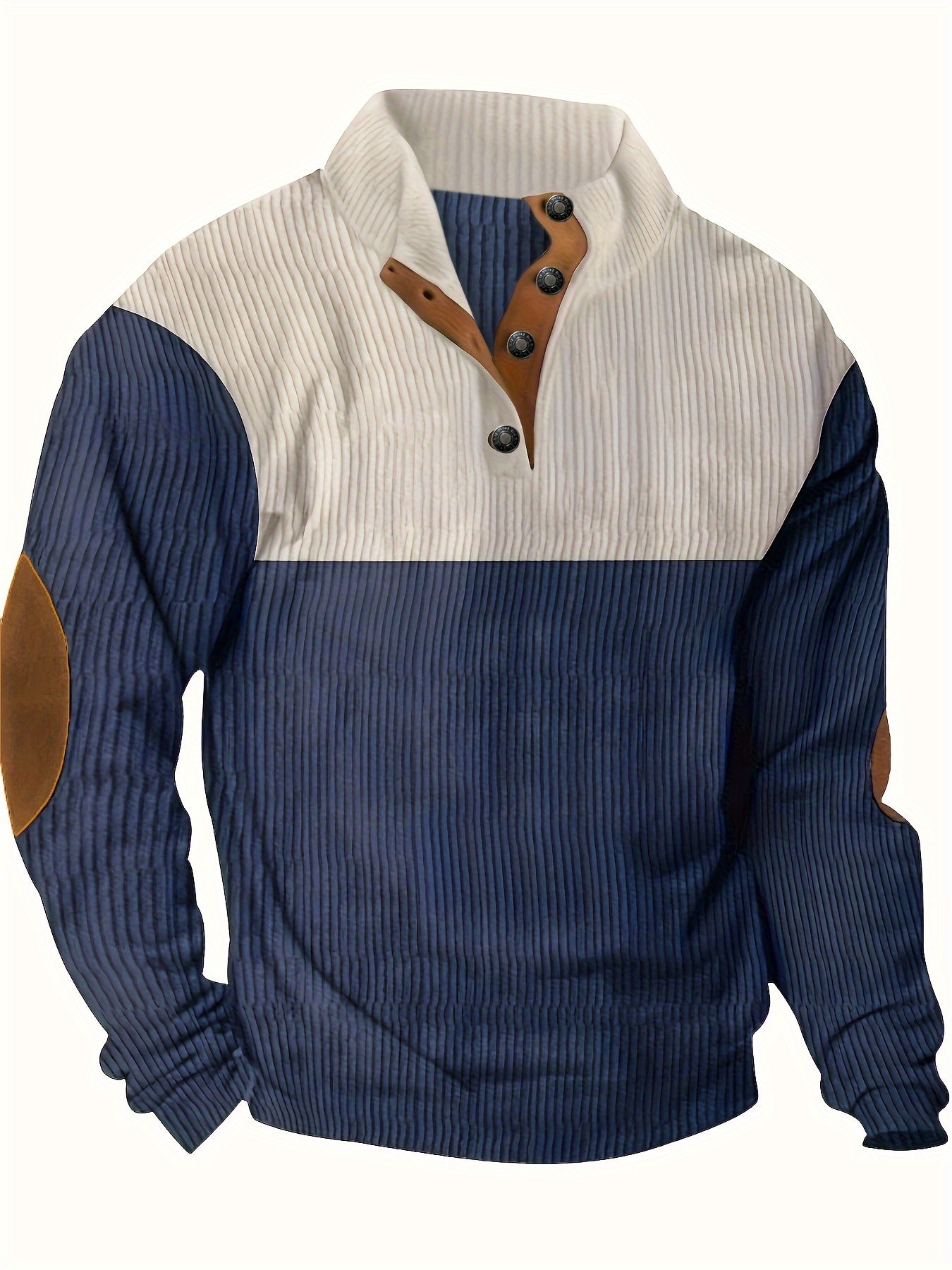 Scott | Retro Contrast Button Pullover 3