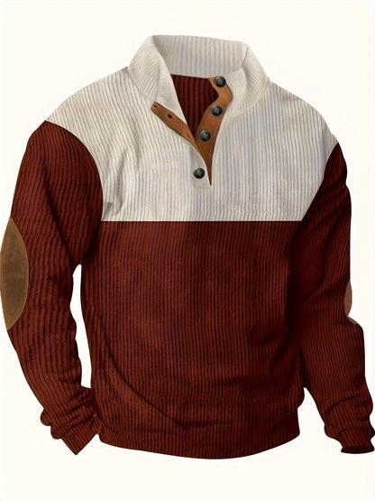 Scott | Retro Contrast Button Pullover 4