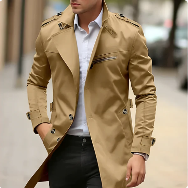 Max | Elegant Casual Trench Coat for Men-3