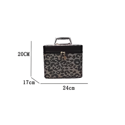 Keyla | Women's Travel Cosmetic Bag with Leopard Print Organizer 4