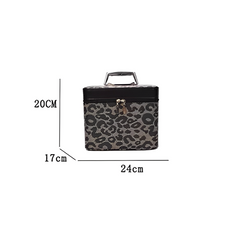 Keyla | Women's Travel Cosmetic Bag with Leopard Print Organizer 4