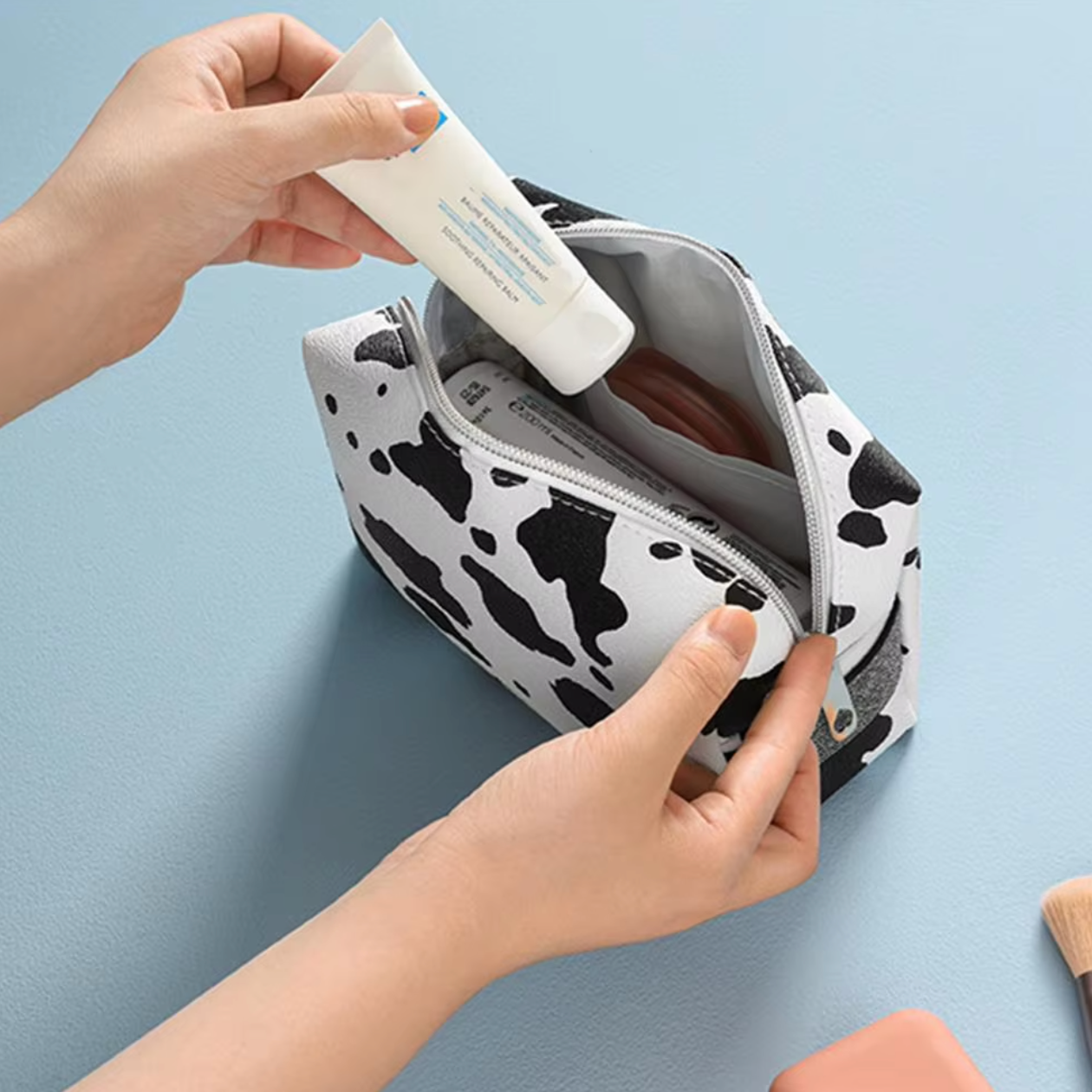Magdalena | Cowhide PU Leather Waterproof Cosmetic Bag 4
