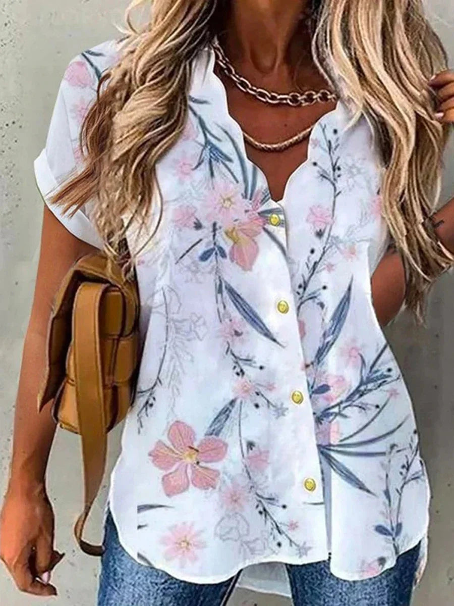  Gloria | Comfy Casual Floral Blouse-5