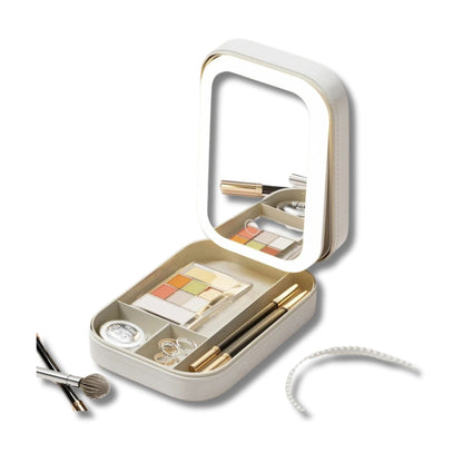 Kori | Portable LED-Lit Mirror Travel Makeup Bag 1