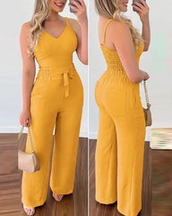 SADIE | Shirred Two-Piece Jumpsuit Set-3