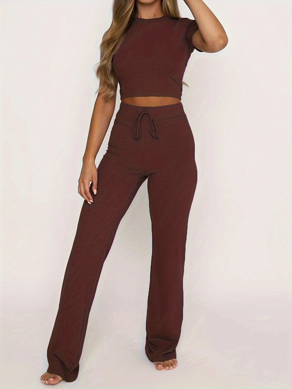 LYNETTE | Two pieced Casual Yoga Gym Set Women-6