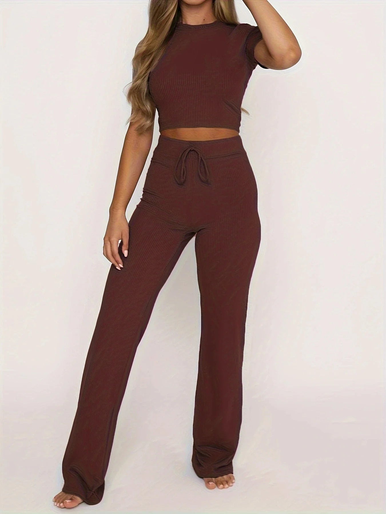 LYNETTE | Two pieced Casual Yoga Gym Set Women-6