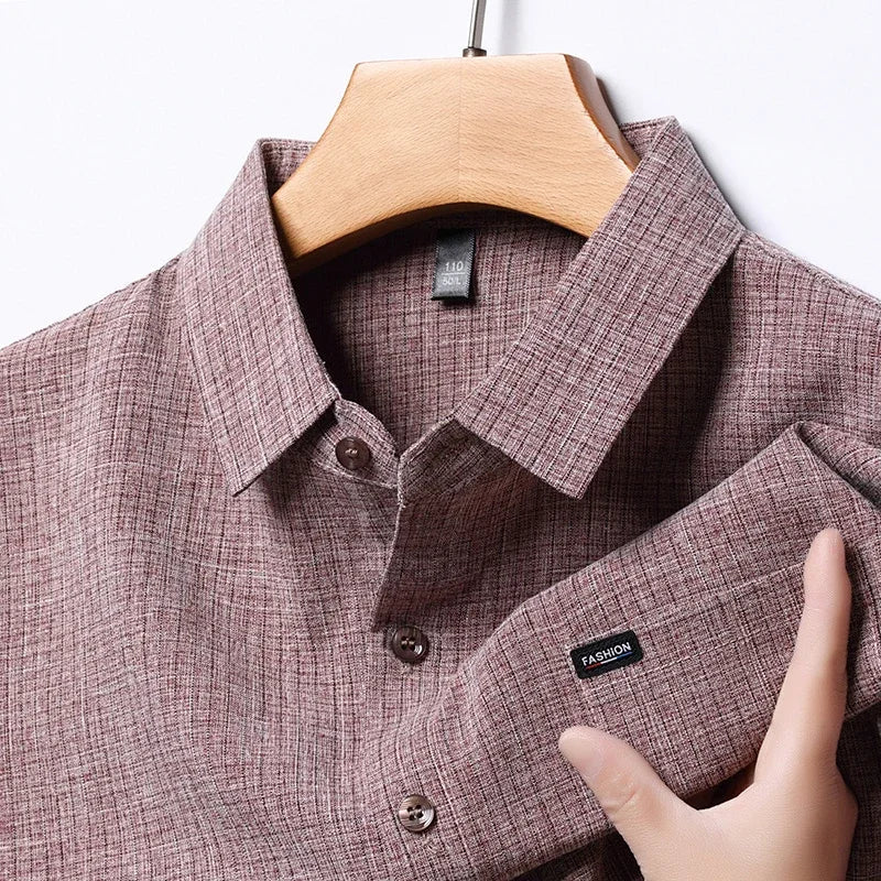 THEO | Comfortable Plaid Linen Shirt-5