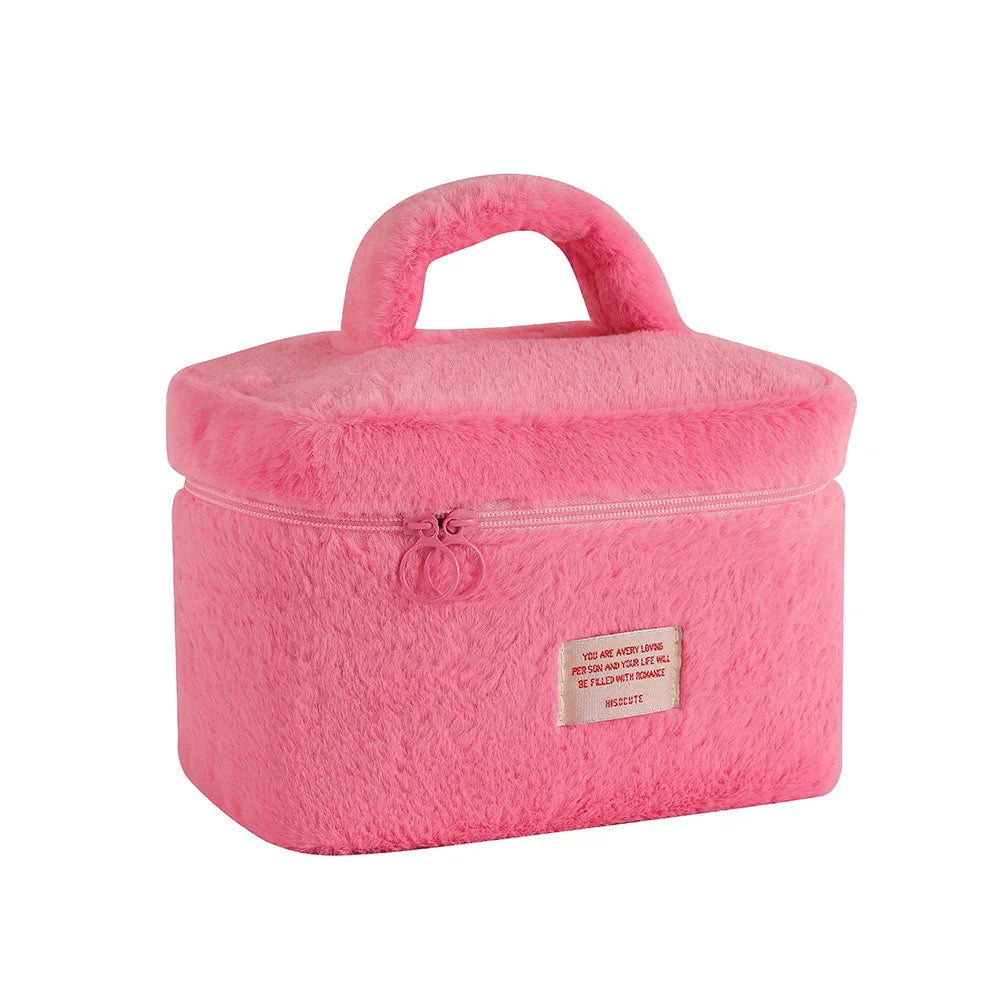 Aliya | Women's Cosmetic Bag Organizer with Large Capacity Made of Plush 1