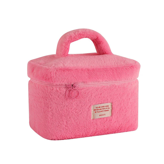 Aliya | Women's Cosmetic Bag Organizer with Large Capacity Made of Plush 1