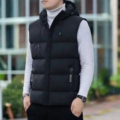 Brunello Bodywarmer | Quilted sleeveless vest for men with hood-2