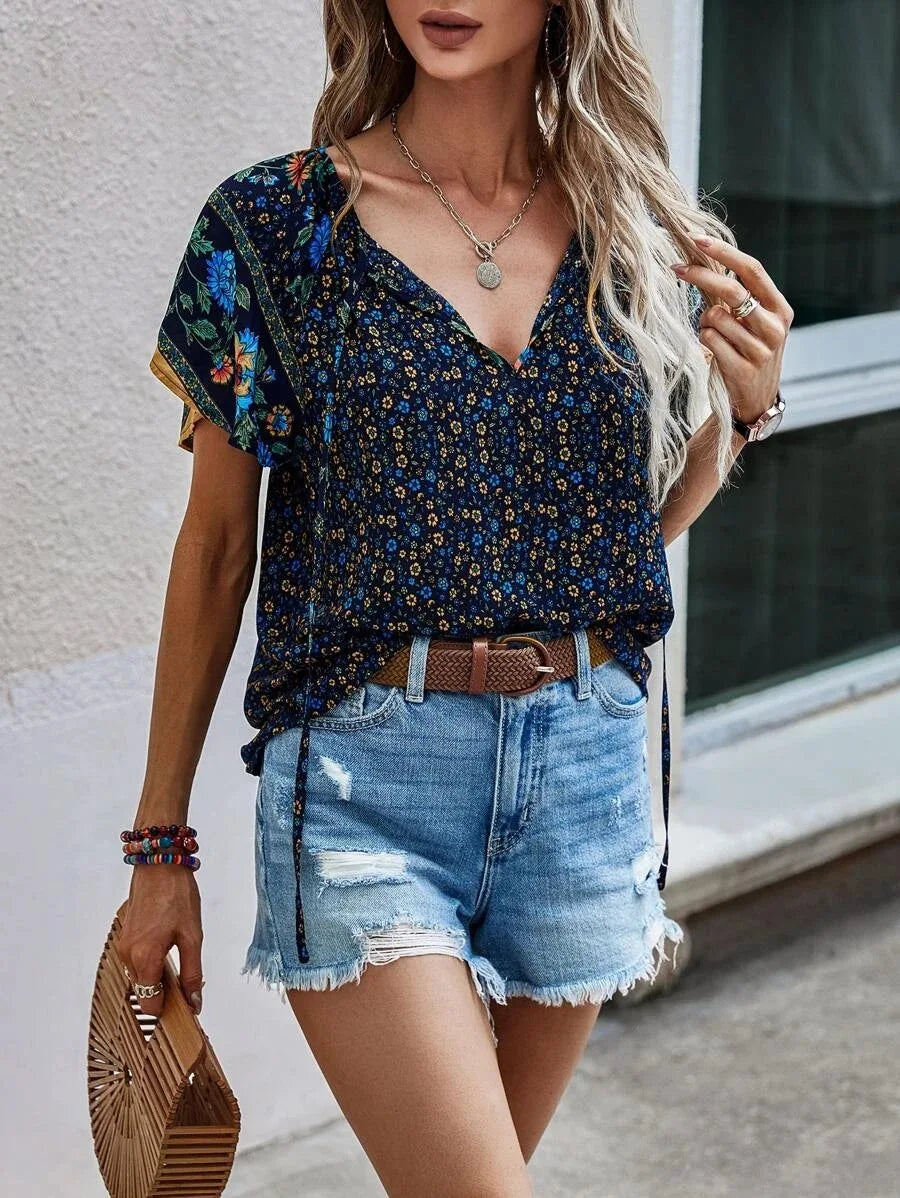  Kataleya | Versatile Short Sleeve Blouse-4
