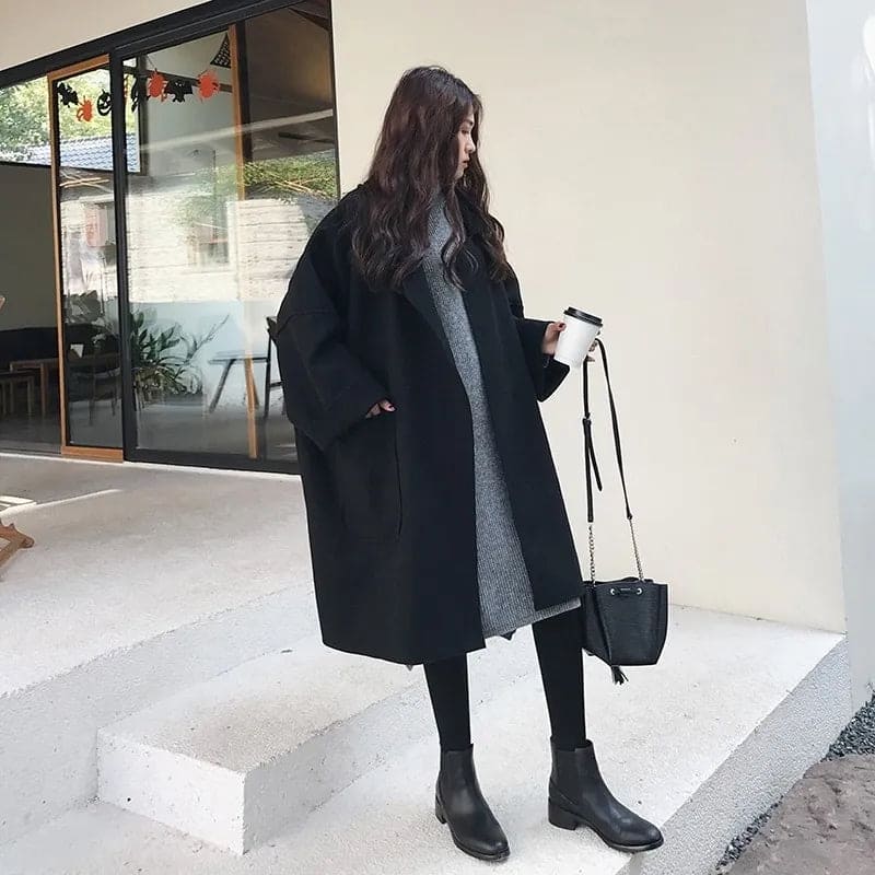 MAURA | Oversizes Woolblend Trenchcoat Jacket-6