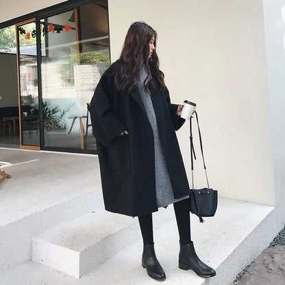 MAURA | Oversizes Woolblend Trenchcoat Jacket-6