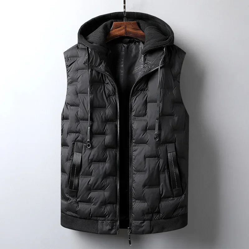 Luca Hooded Bodywarmer | Stylish Quilted Vest for Men-5